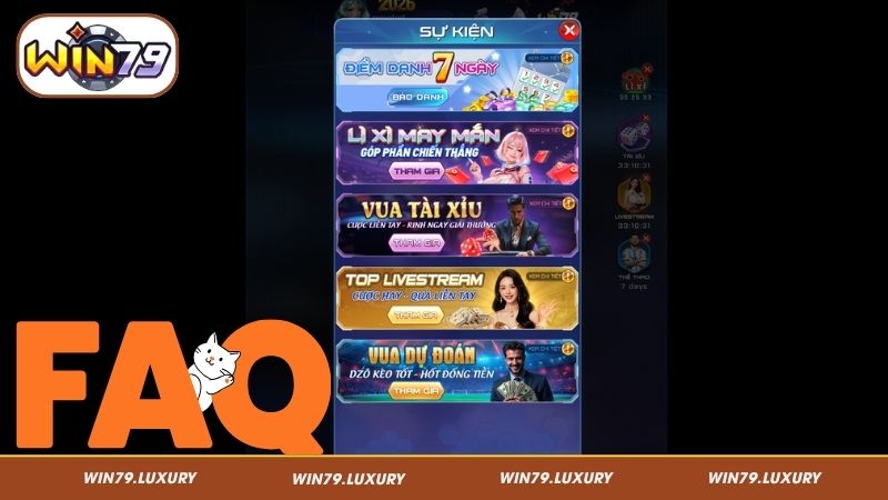 Câu hỏi thường gặp liên quan đến khuyến mãi Win79