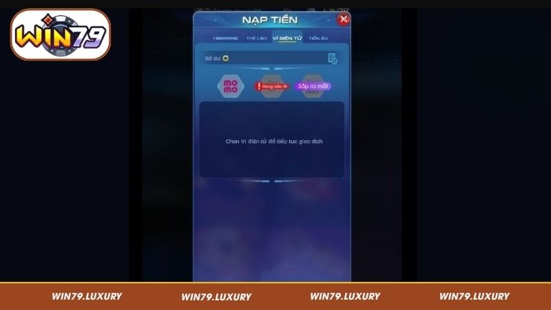 Nạp tiền Win79 qua ví điện tử