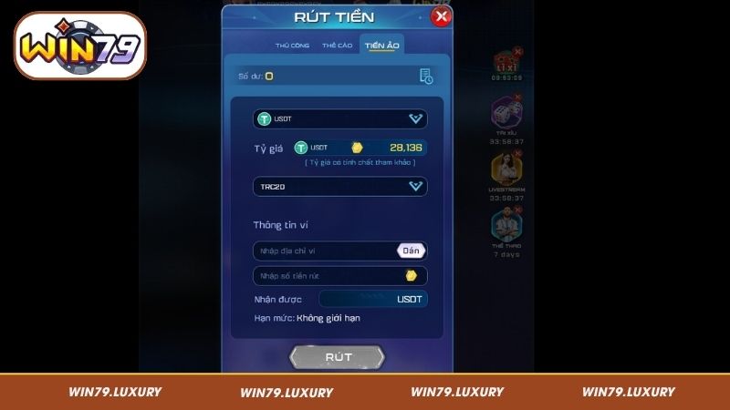 Nhận thưởng tại Win79 bằng tiền ảo