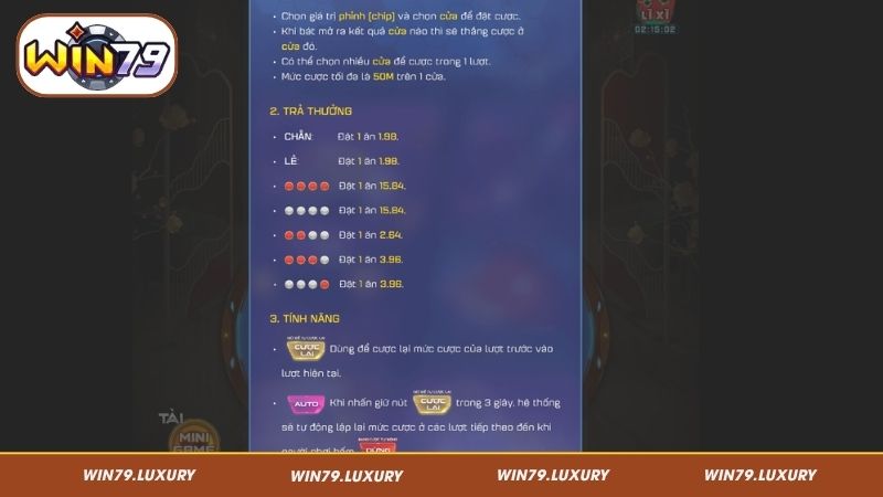 Những tính năng hấp dẫn khi chơi Xóc Đĩa tại Win79